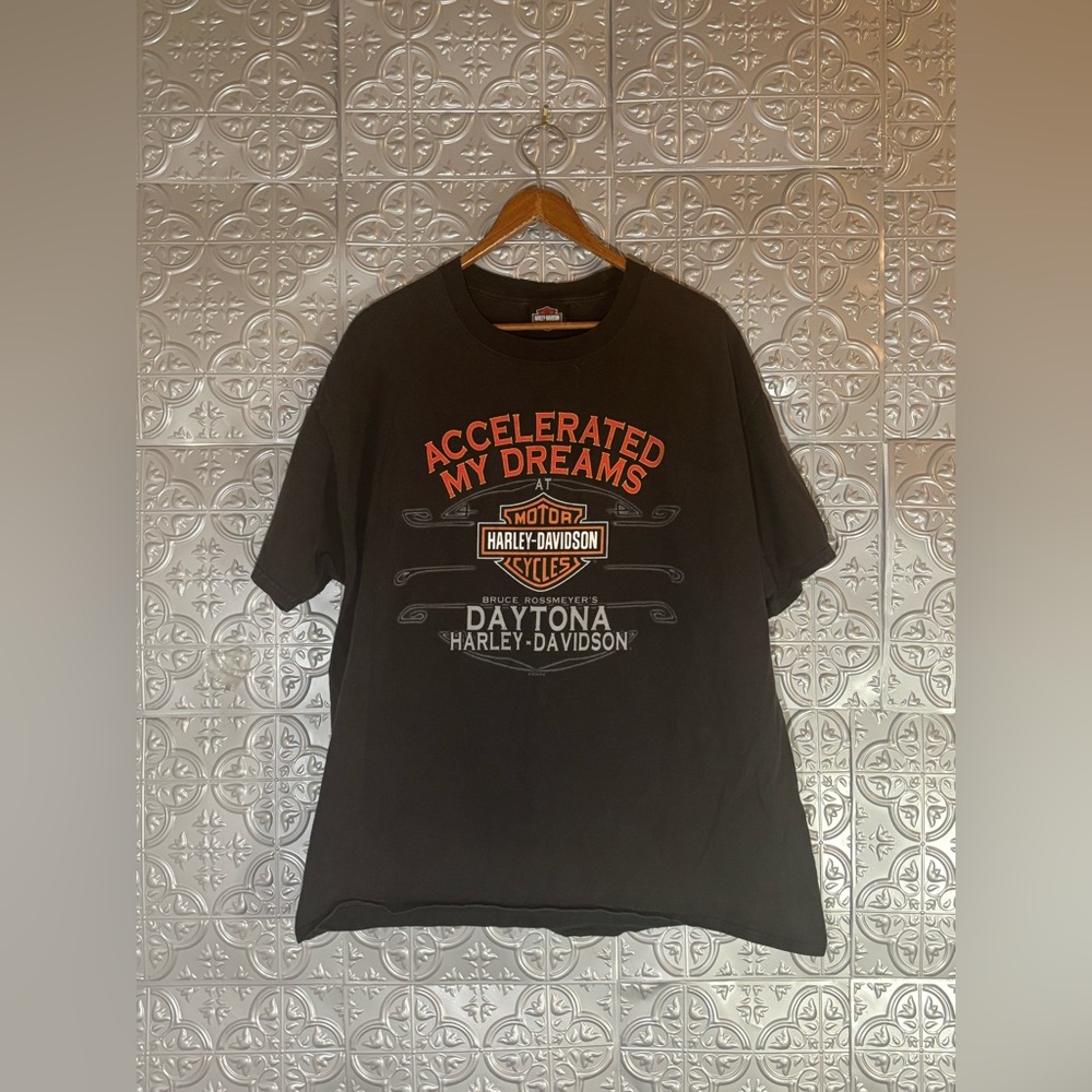 VINTAGE Harley Davidson T Shirt Black Biker Motorcycle Y2K Daytona Bike Week 90s